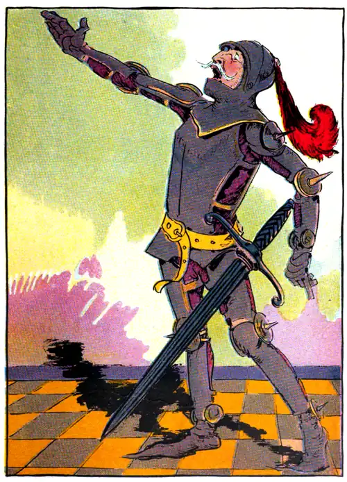 "It's Safer for Me to Sing," Said the Knight Mournfully.—Page 77