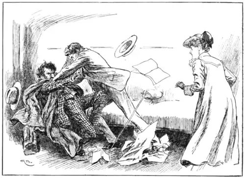 "STILL THE MEN WRESTLED, AND STILL THE TRAIN RUSHED FORWARD."