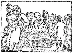 Title page woodcut from 'The Tippling Farmer' a chapbook printed in Glasgow in 1802