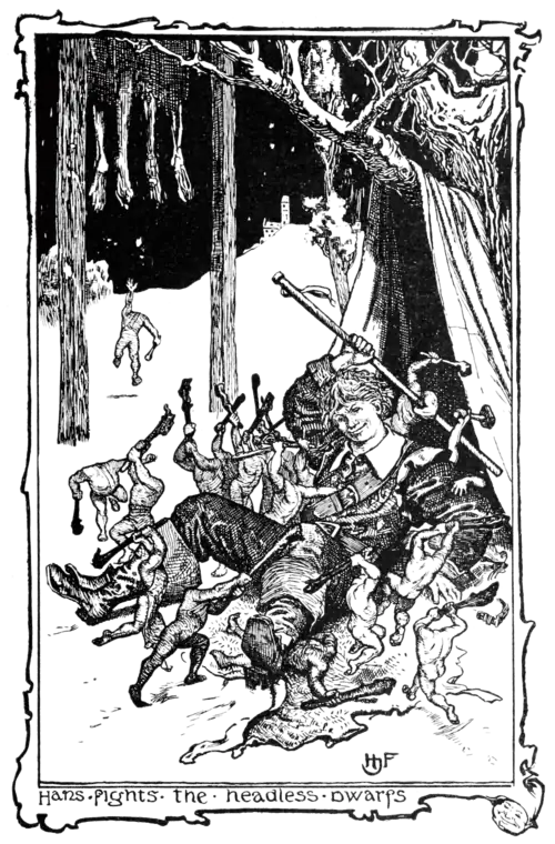 Hans fights the Headless Dwarfs