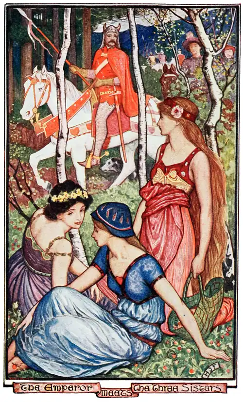 The Emperor meets the three Sisters