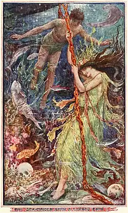 The sea-maiden with a wicked face