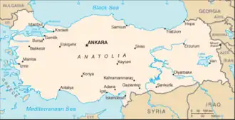 map of Turkey