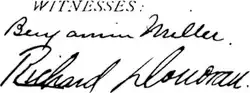Witnesses signatures