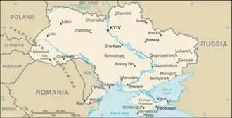 map of Ukraine