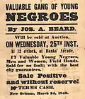 Slave sale poster, 1840. New Orleans