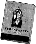 Monochrome picture of a book with the title "Accountancy"
