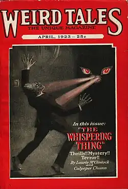 Weird Tales cover for April 1923