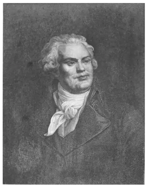 Engraved portrait of Georges Jacques Danton