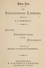 The Swedenborg Library Vol 1 (1875) compiled by Benjamin Fiske Barrett
